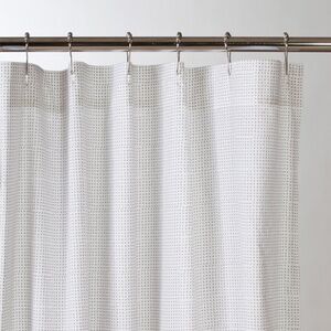 Schoolhouse Electric Egg Press Dot Shower Curtain Grey